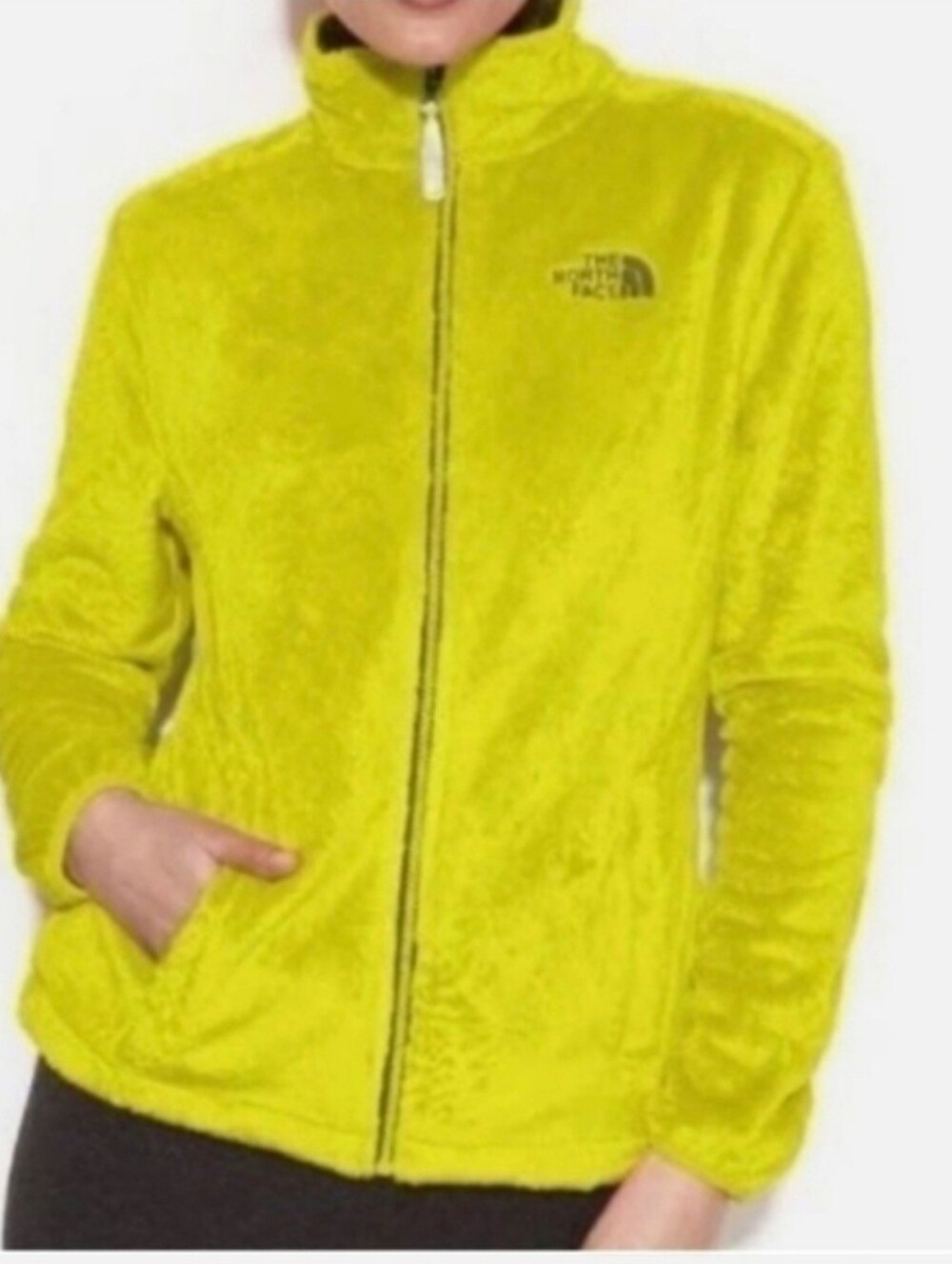 The North Face Women's Osito Jacket In Lime Yellow SZ M